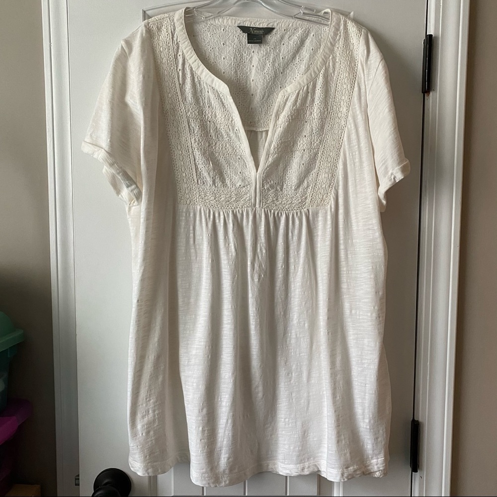 Natural Reflections short-sleeve long tunic/tee size 2X